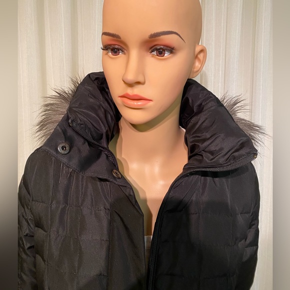 Calvin Klein Black Duck Down Feathers Puffer Quilted Long Coat Womens XS RN54163 - Picture 3 of 15